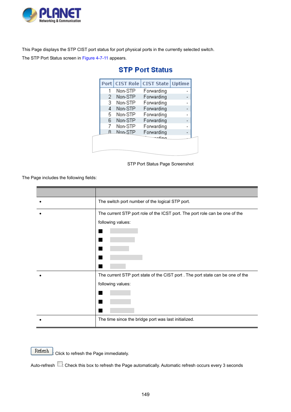 8 port status | PLANET SGS-5220-24P2X User Manual | Page 149 / 373