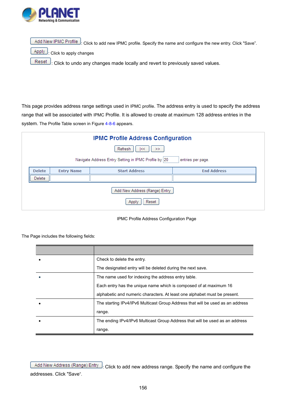 3 address entry | PLANET SGS-5220-24P2X User Manual | Page 156 / 373