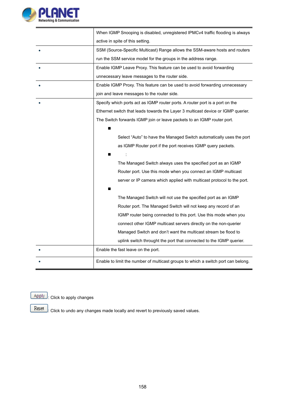 PLANET SGS-5220-24P2X User Manual | Page 158 / 373