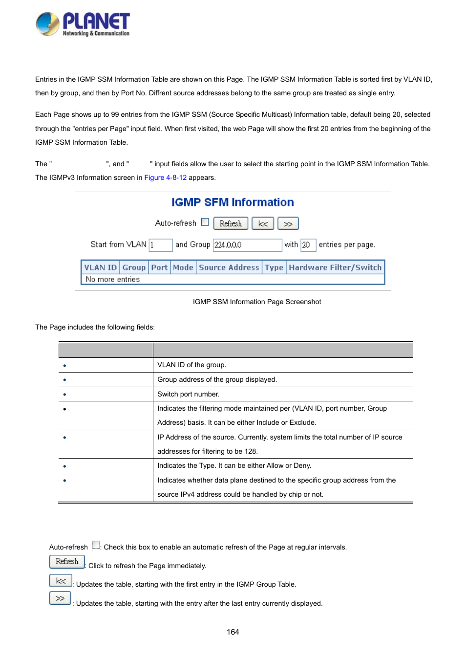 9 igmpv3 information | PLANET SGS-5220-24P2X User Manual | Page 164 / 373