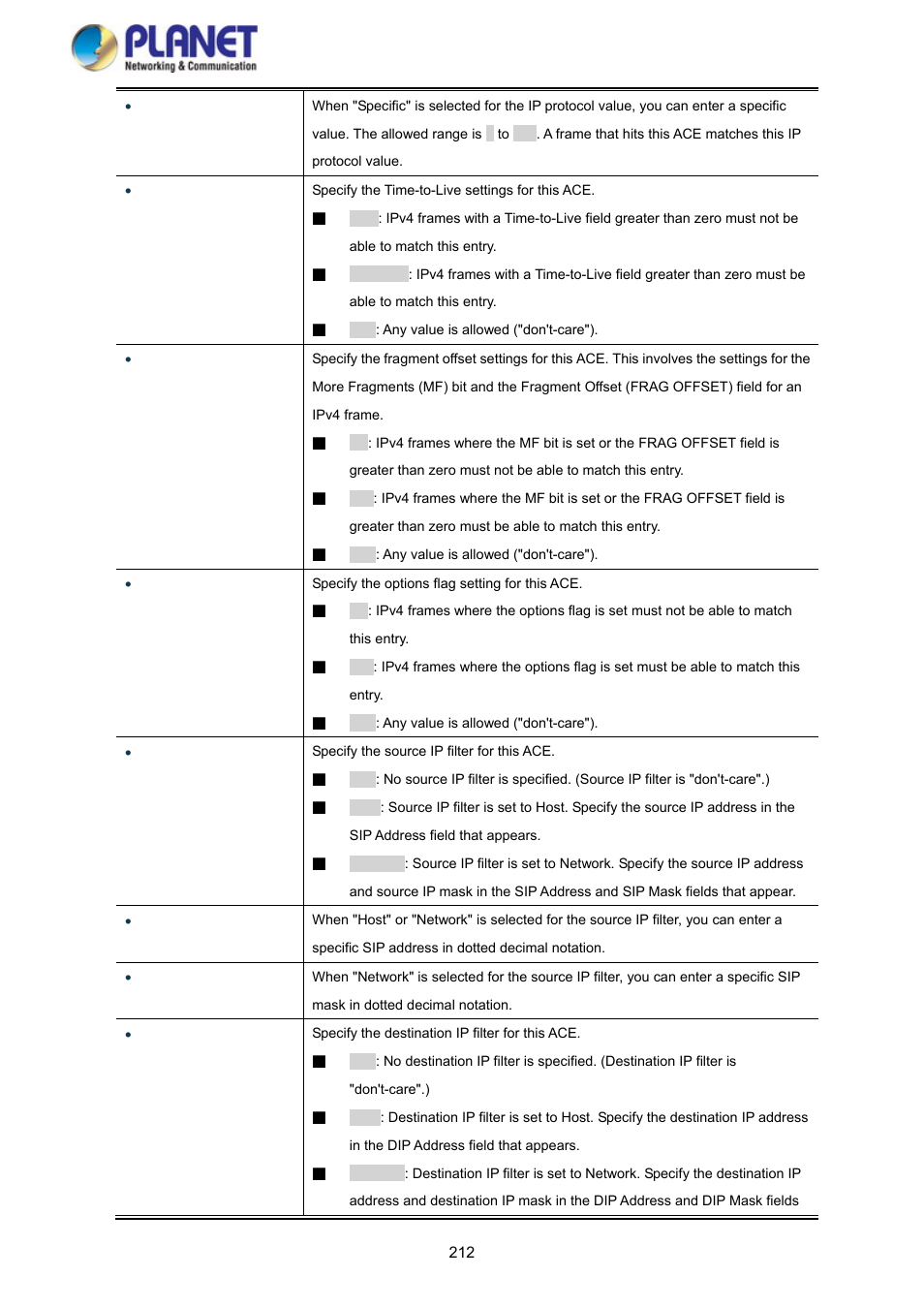 PLANET SGS-5220-24P2X User Manual | Page 212 / 373