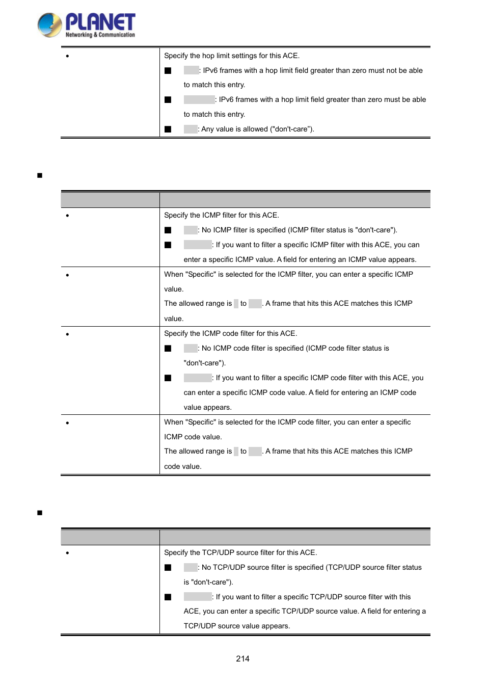 PLANET SGS-5220-24P2X User Manual | Page 214 / 373