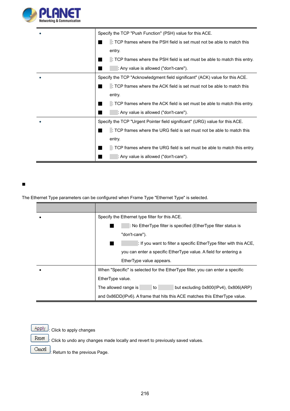 PLANET SGS-5220-24P2X User Manual | Page 216 / 373