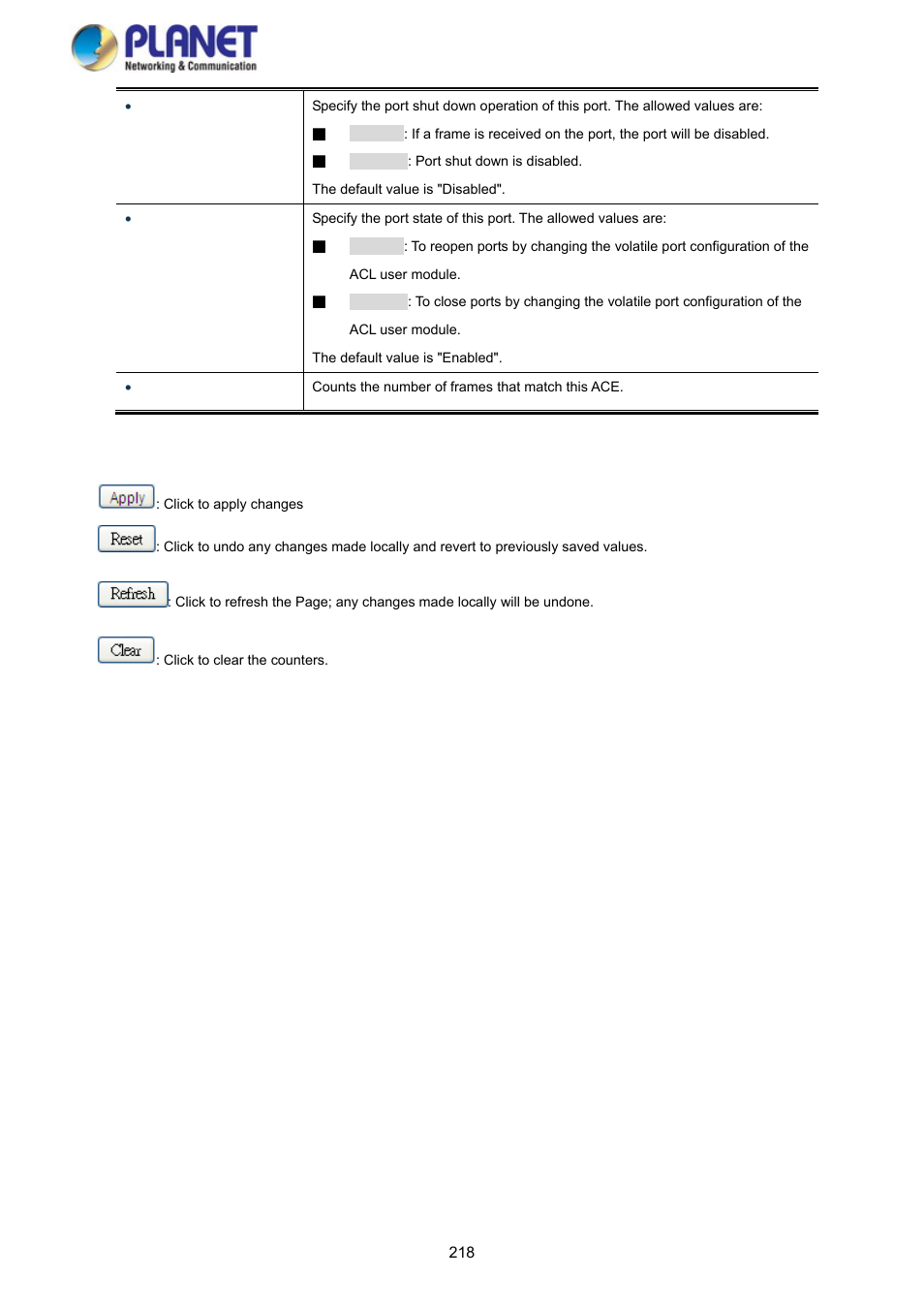 PLANET SGS-5220-24P2X User Manual | Page 218 / 373