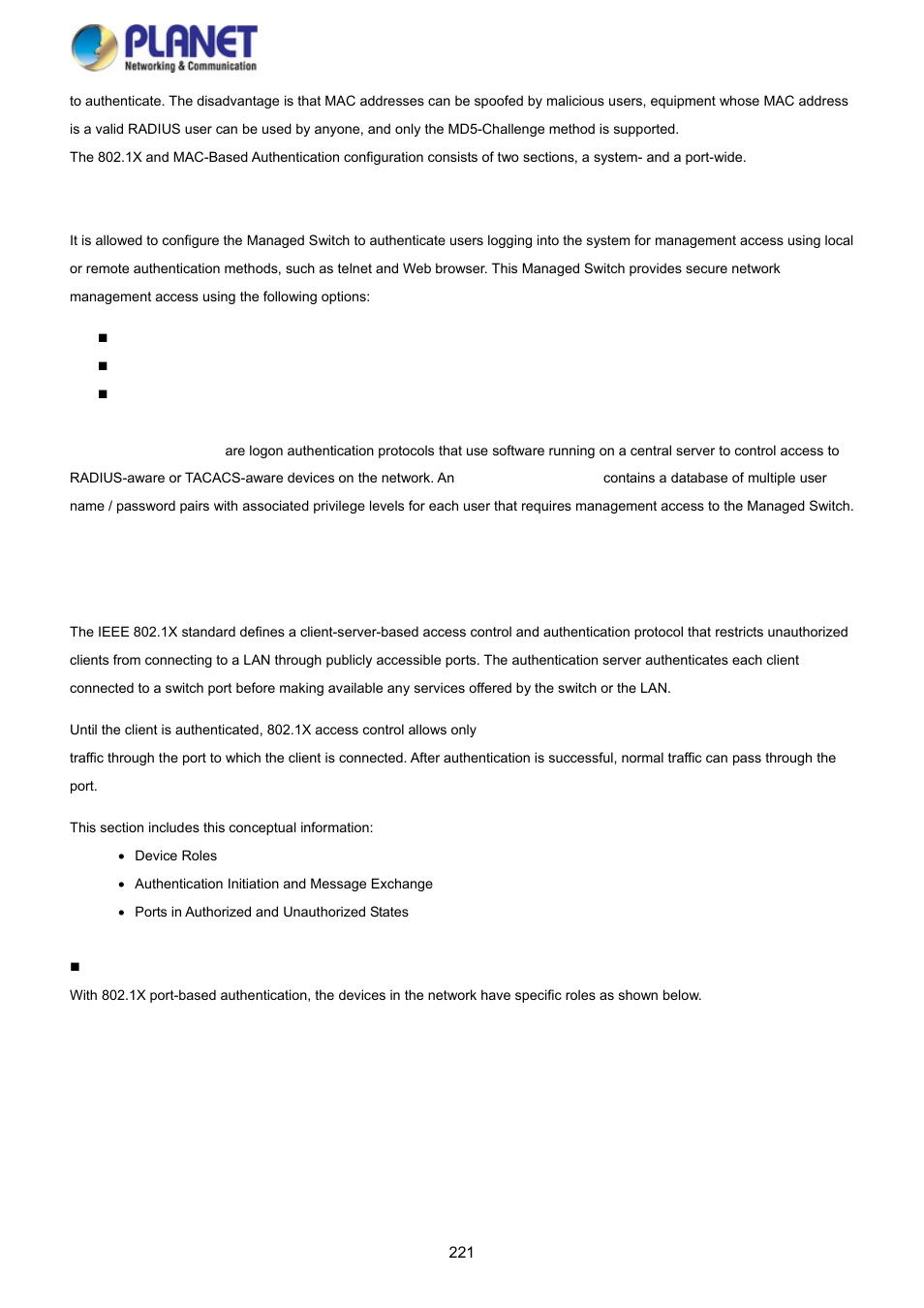 PLANET SGS-5220-24P2X User Manual | Page 221 / 373