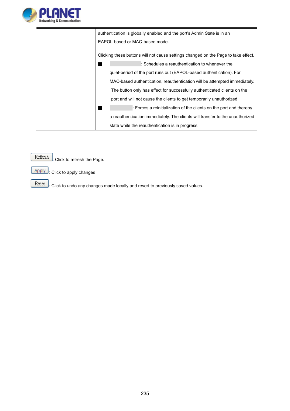 PLANET SGS-5220-24P2X User Manual | Page 235 / 373