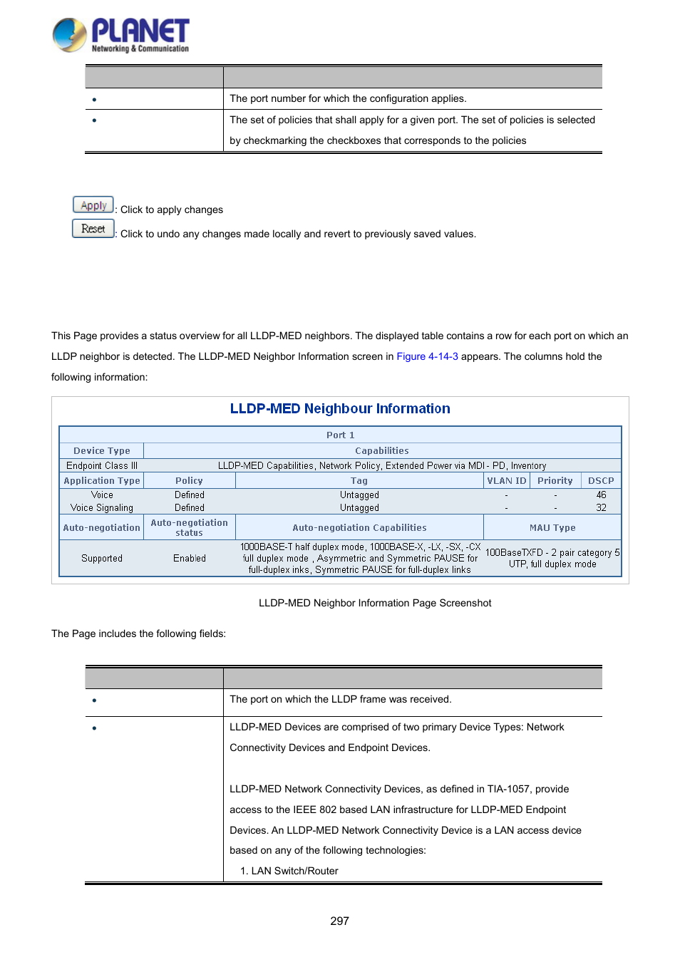 4 lldp-med neighbor | PLANET SGS-5220-24P2X User Manual | Page 297 / 373