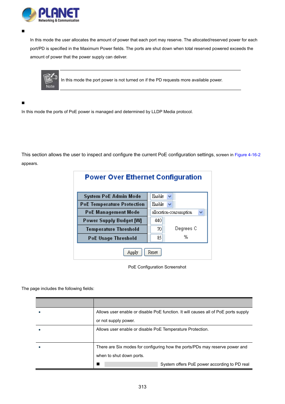 3 power over ethernet configuration | PLANET SGS-5220-24P2X User Manual | Page 313 / 373