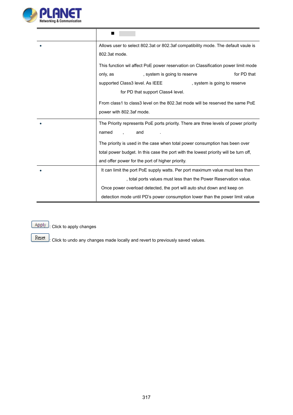 PLANET SGS-5220-24P2X User Manual | Page 317 / 373