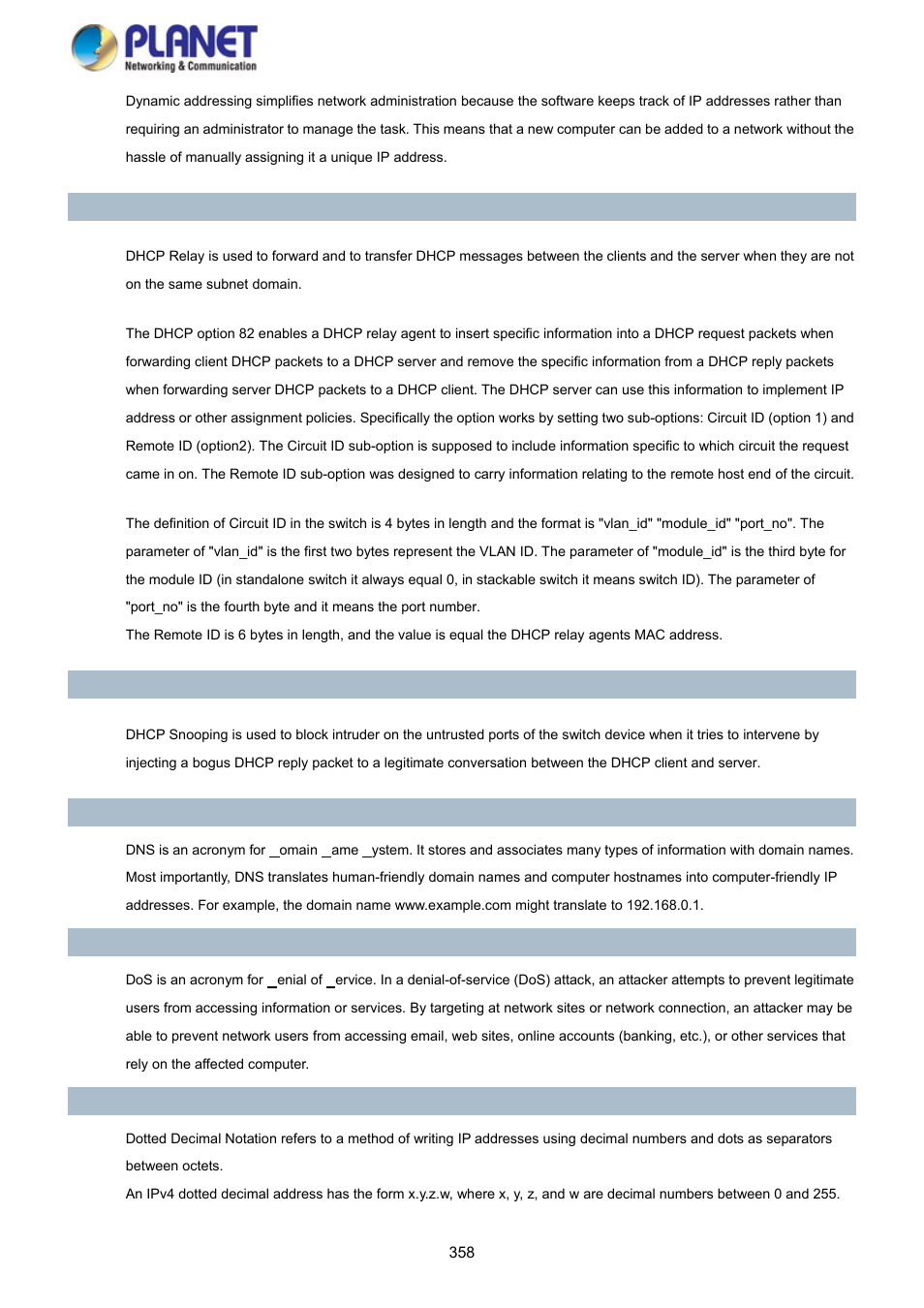 PLANET SGS-5220-24P2X User Manual | Page 358 / 373