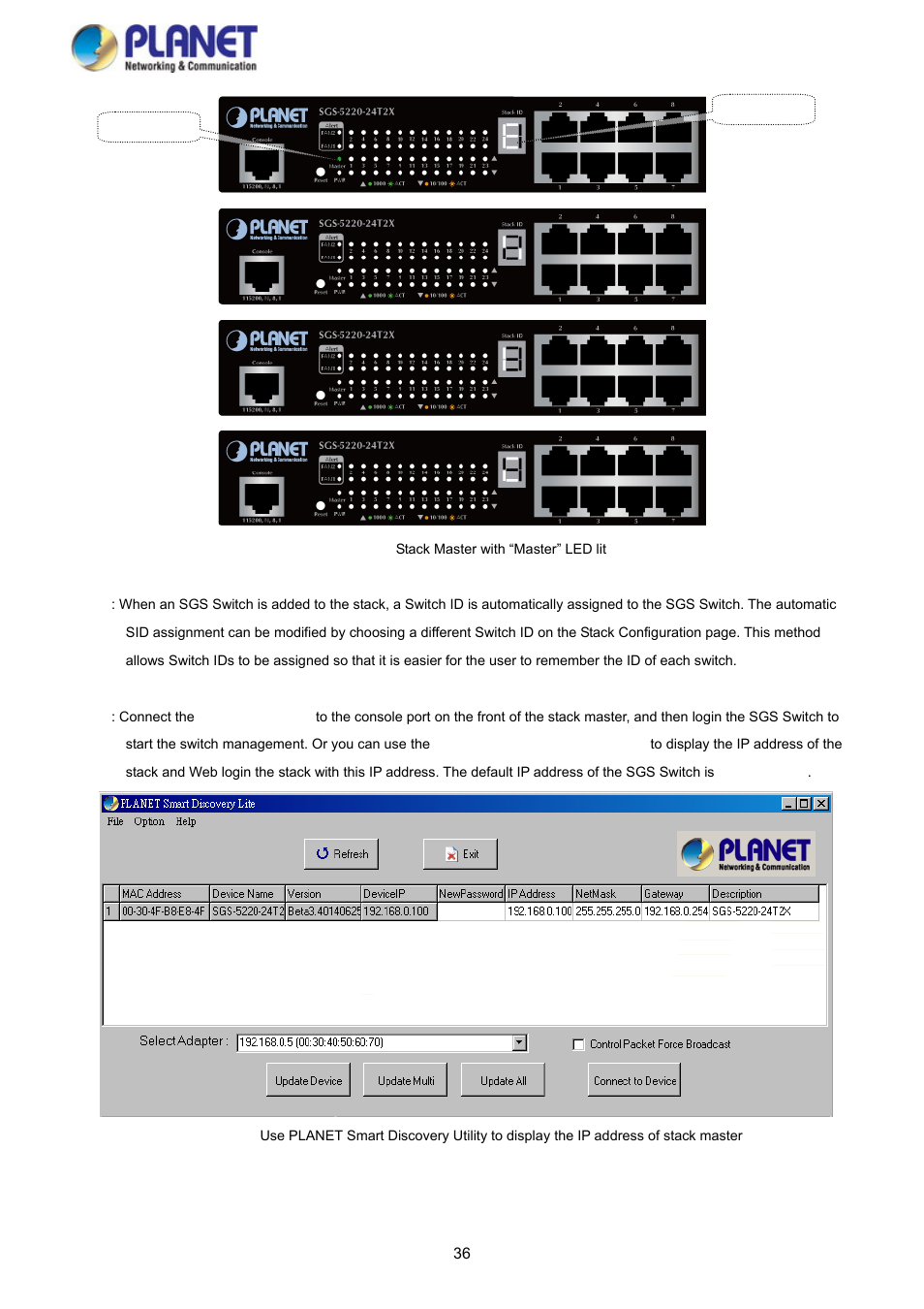 PLANET SGS-5220-24P2X User Manual | Page 36 / 373