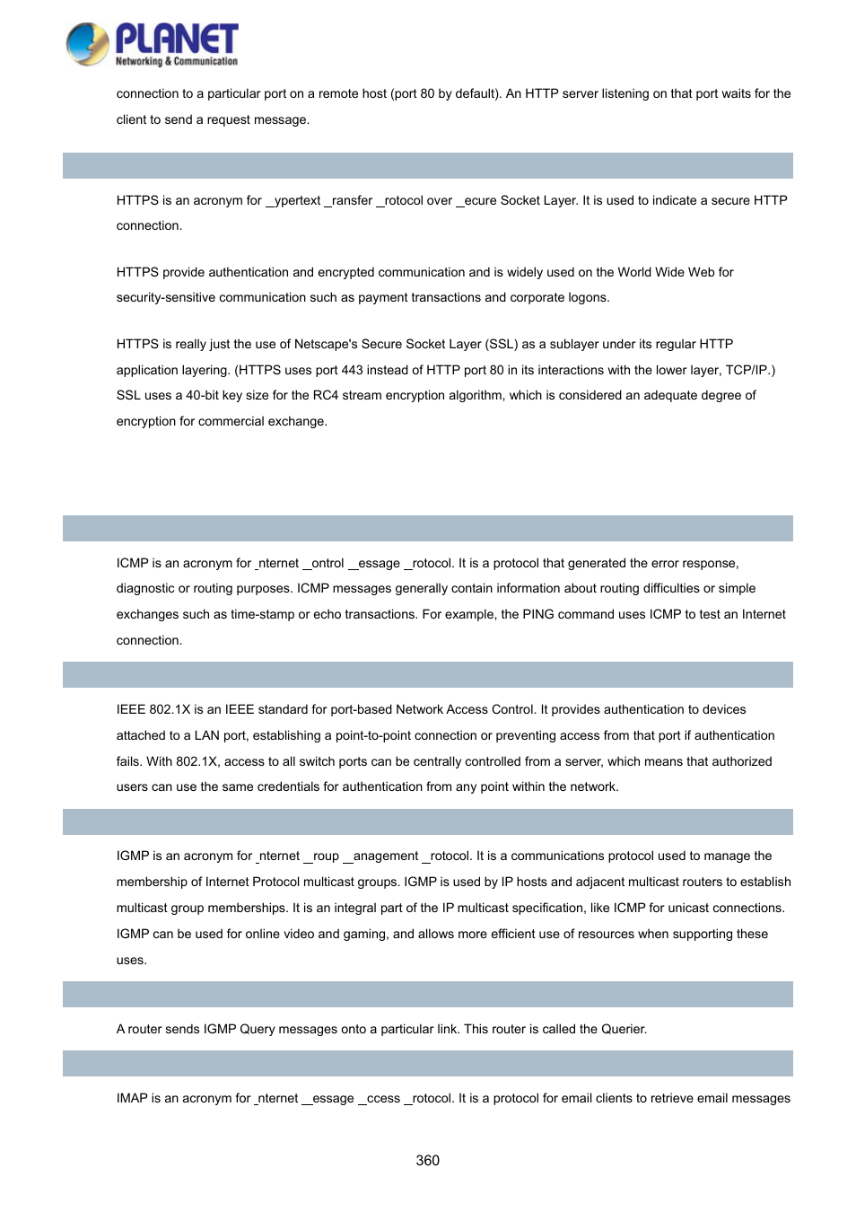PLANET SGS-5220-24P2X User Manual | Page 360 / 373