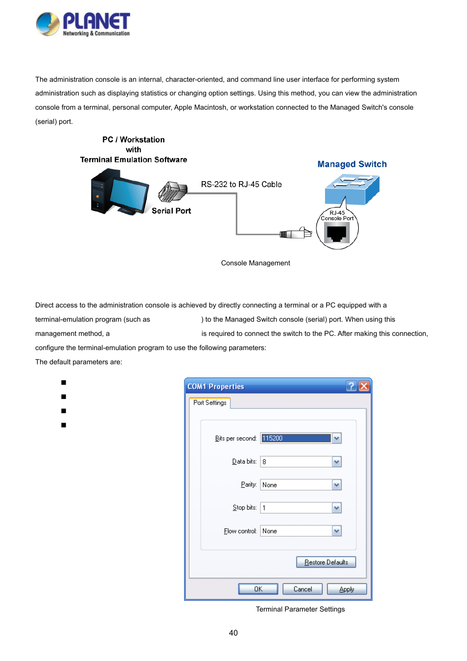 3 administration console | PLANET SGS-5220-24P2X User Manual | Page 40 / 373