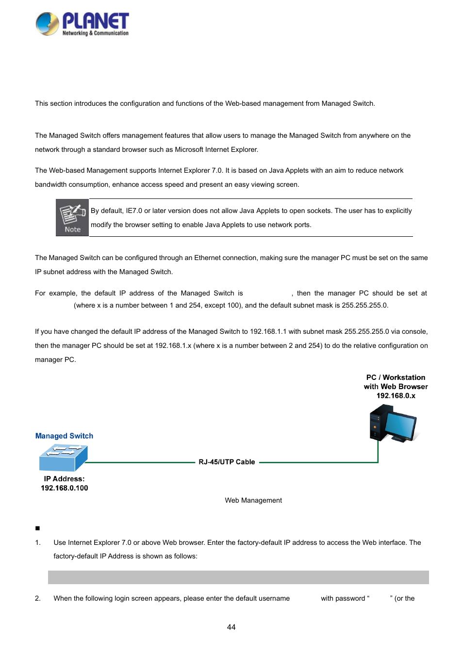 Web configuration | PLANET SGS-5220-24P2X User Manual | Page 44 / 373