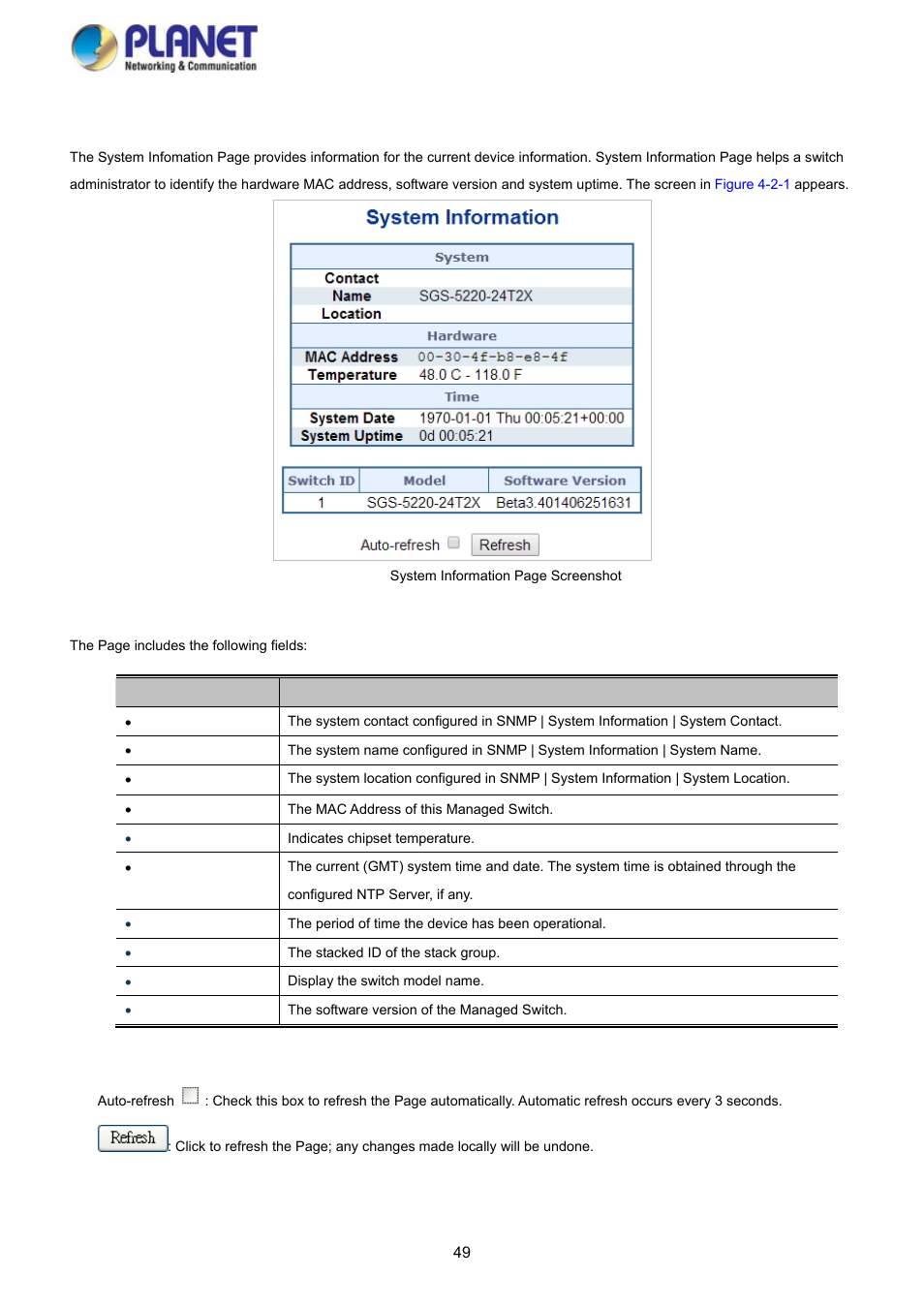1 system information | PLANET SGS-5220-24P2X User Manual | Page 49 / 373