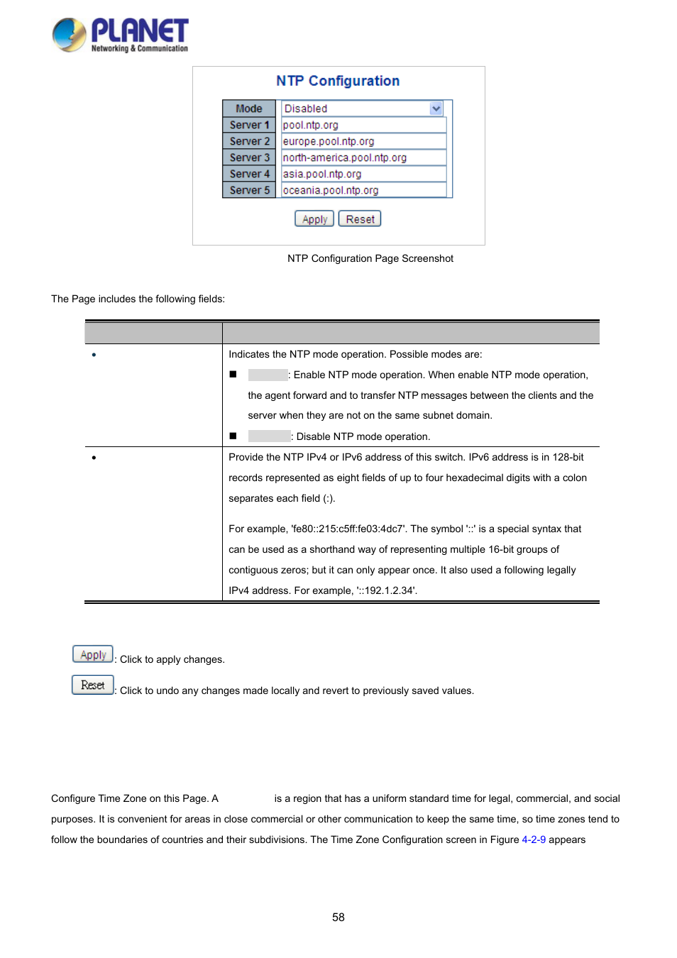 7 time configuration | PLANET SGS-5220-24P2X User Manual | Page 58 / 373