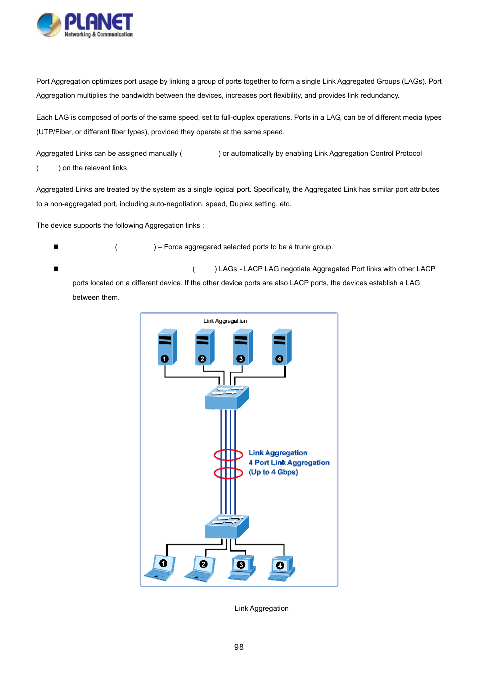 5 link aggregation | PLANET SGS-5220-24P2X User Manual | Page 98 / 373