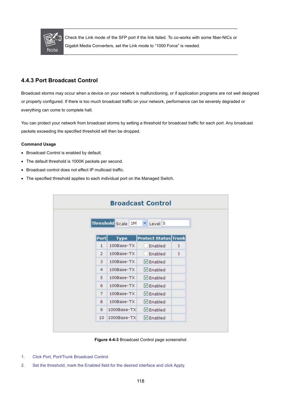 3 port broadcast control | PLANET SGSD-1022 User Manual | Page 118 / 693