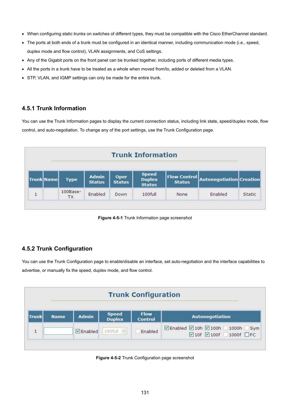 1 trunk information, 2 trunk configuration | PLANET SGSD-1022 User Manual | Page 131 / 693