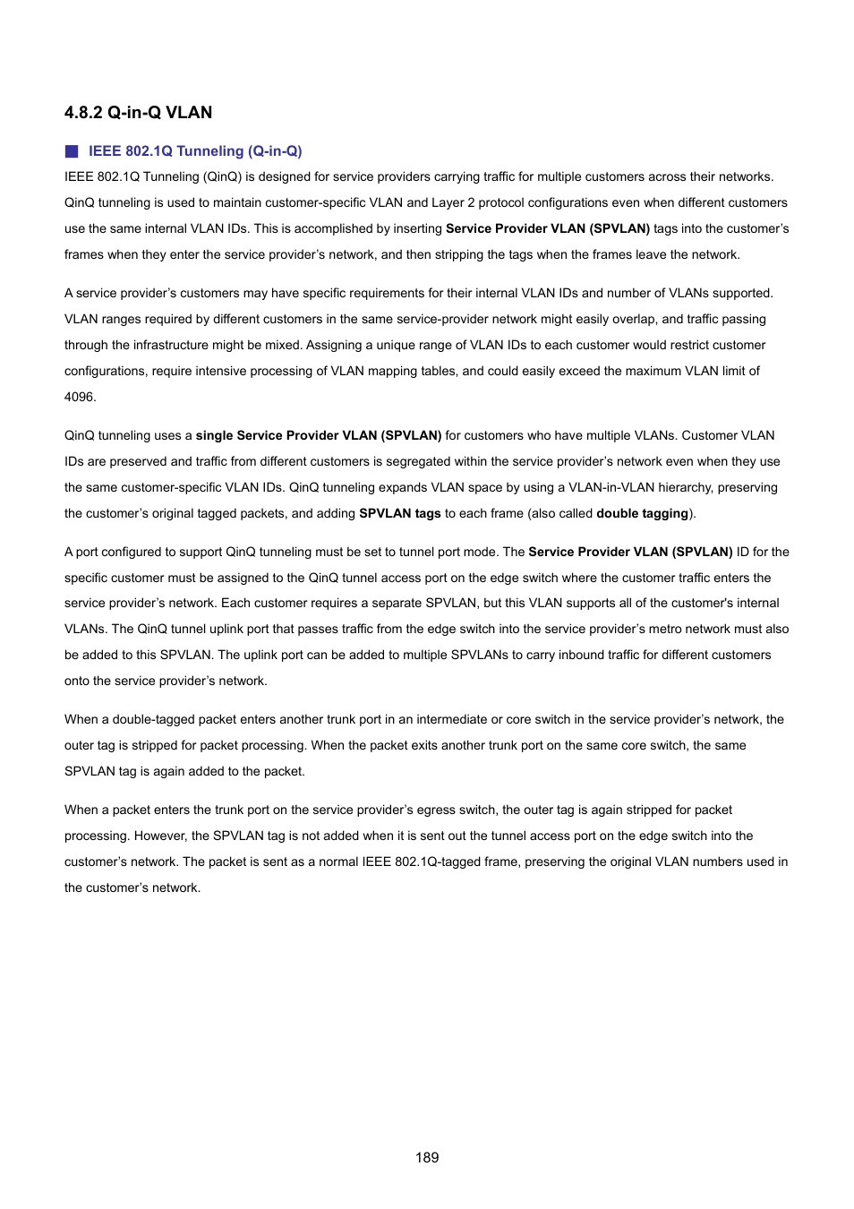2 q-in-q vlan | PLANET SGSD-1022 User Manual | Page 189 / 693