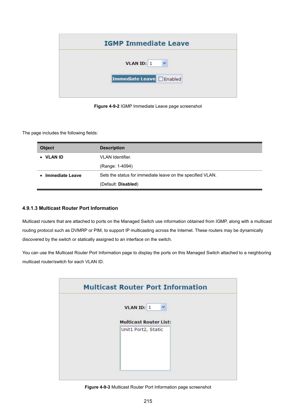 3 multicast router port information | PLANET SGSD-1022 User Manual | Page 215 / 693
