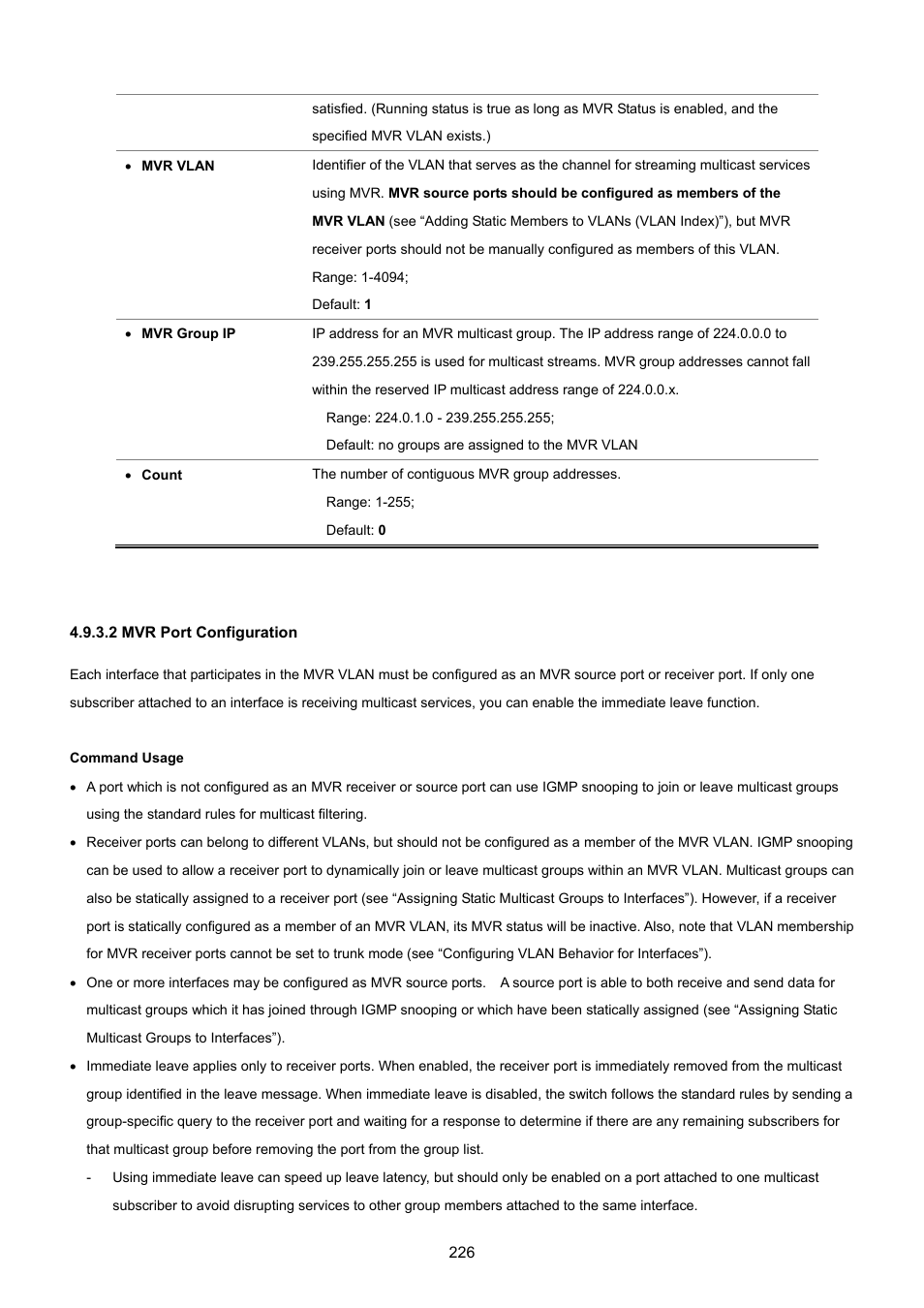 2 mvr port configuration | PLANET SGSD-1022 User Manual | Page 226 / 693