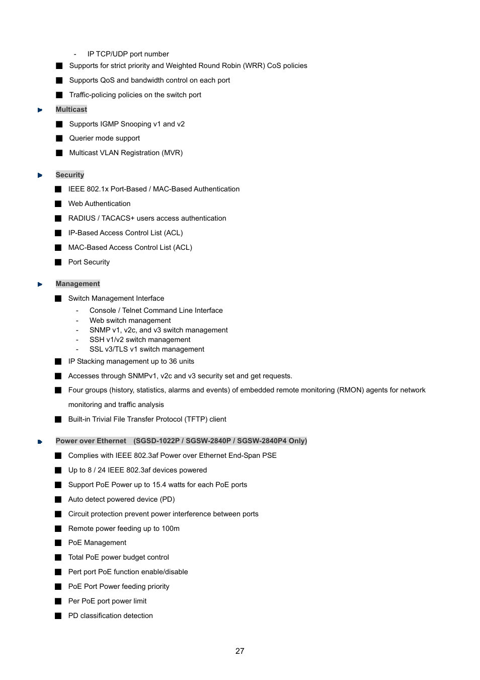 PLANET SGSD-1022 User Manual | Page 27 / 693