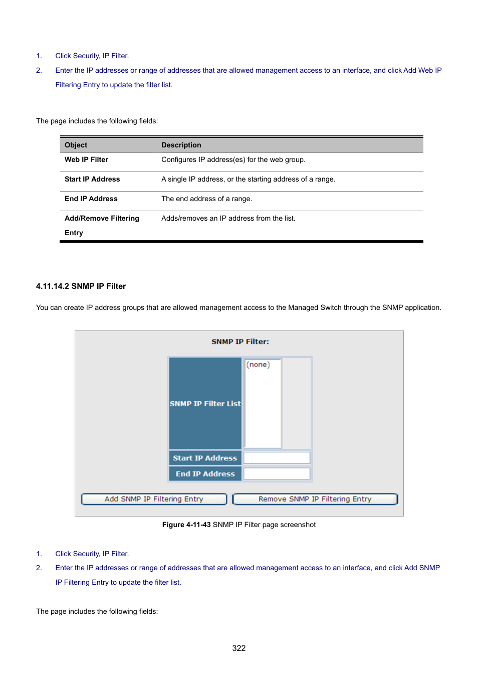 2 snmp ip filter | PLANET SGSD-1022 User Manual | Page 322 / 693