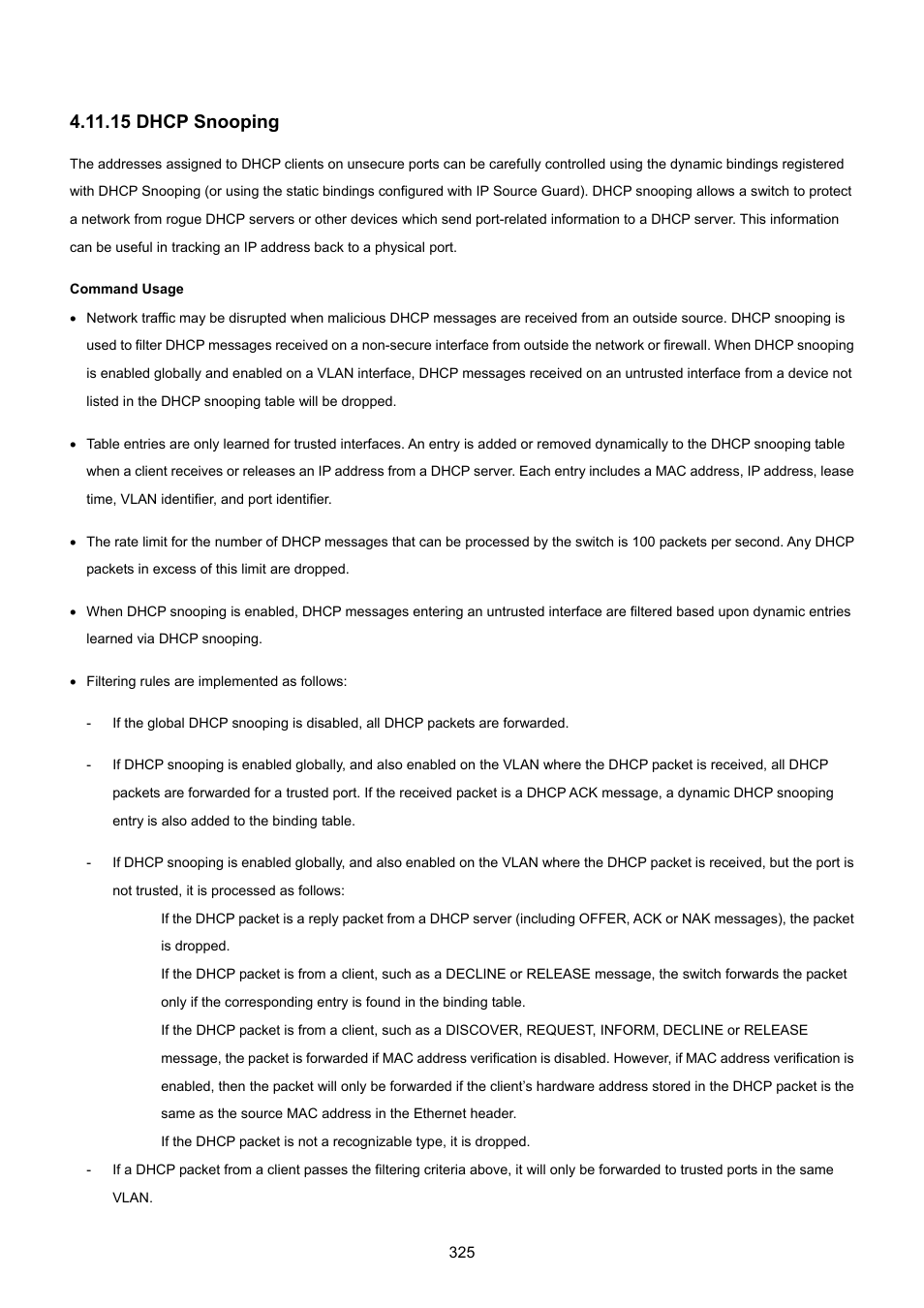 15 dhcp snooping | PLANET SGSD-1022 User Manual | Page 325 / 693