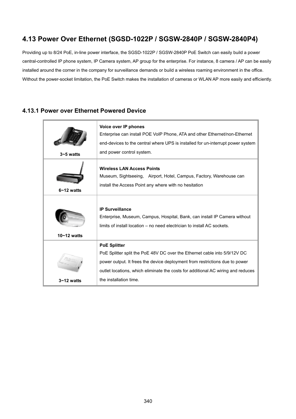 1 power over ethernet powered device | PLANET SGSD-1022 User Manual | Page 340 / 693