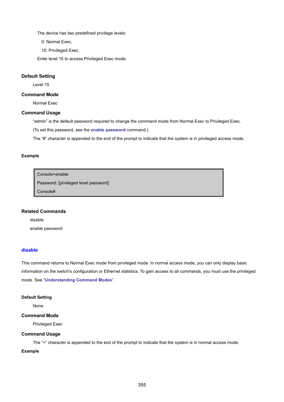 Disable | PLANET SGSD-1022 User Manual | Page 355 / 693