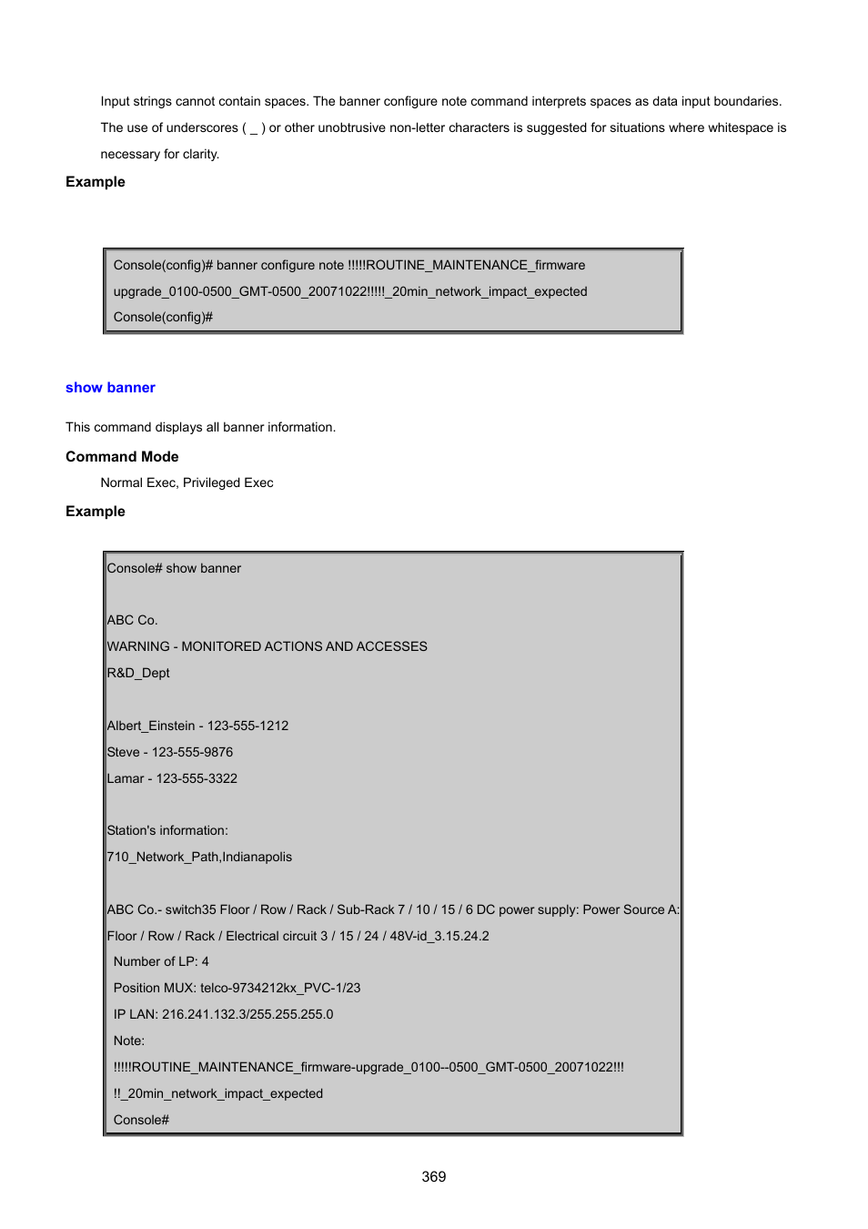 Show banner | PLANET SGSD-1022 User Manual | Page 369 / 693