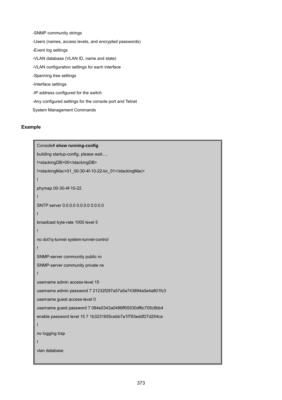 Show system | PLANET SGSD-1022 User Manual | Page 373 / 693
