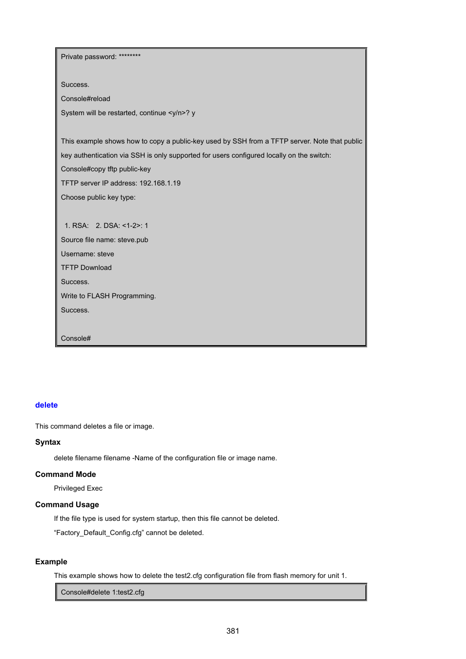 Delete | PLANET SGSD-1022 User Manual | Page 381 / 693