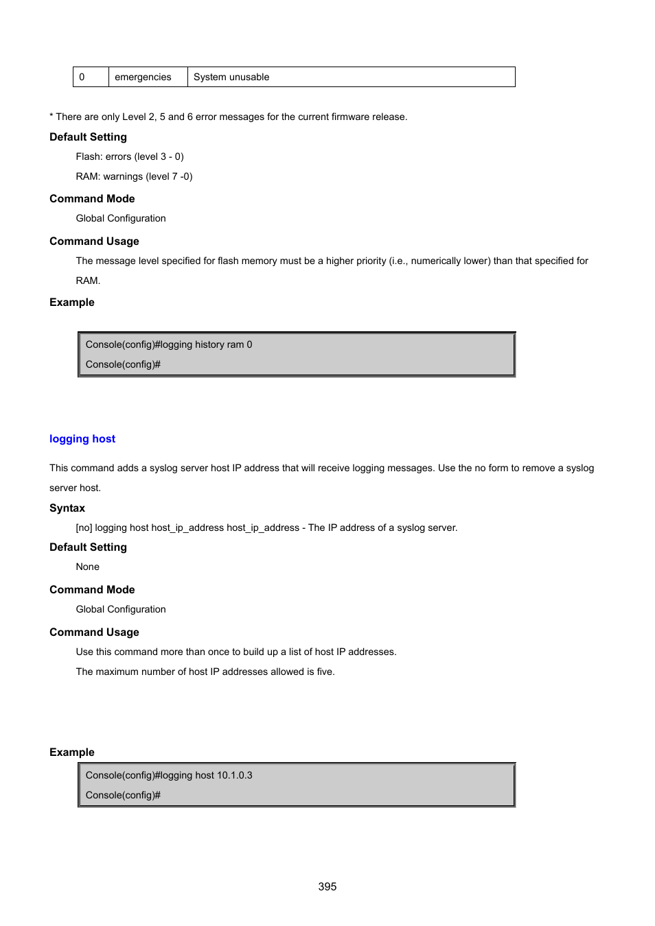 Logging host | PLANET SGSD-1022 User Manual | Page 395 / 693