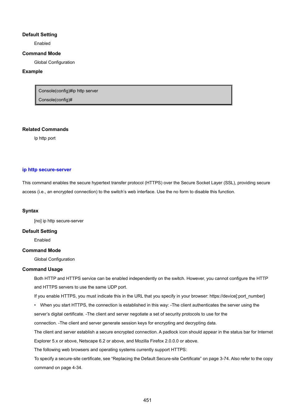Ip http secure-server | PLANET SGSD-1022 User Manual | Page 451 / 693