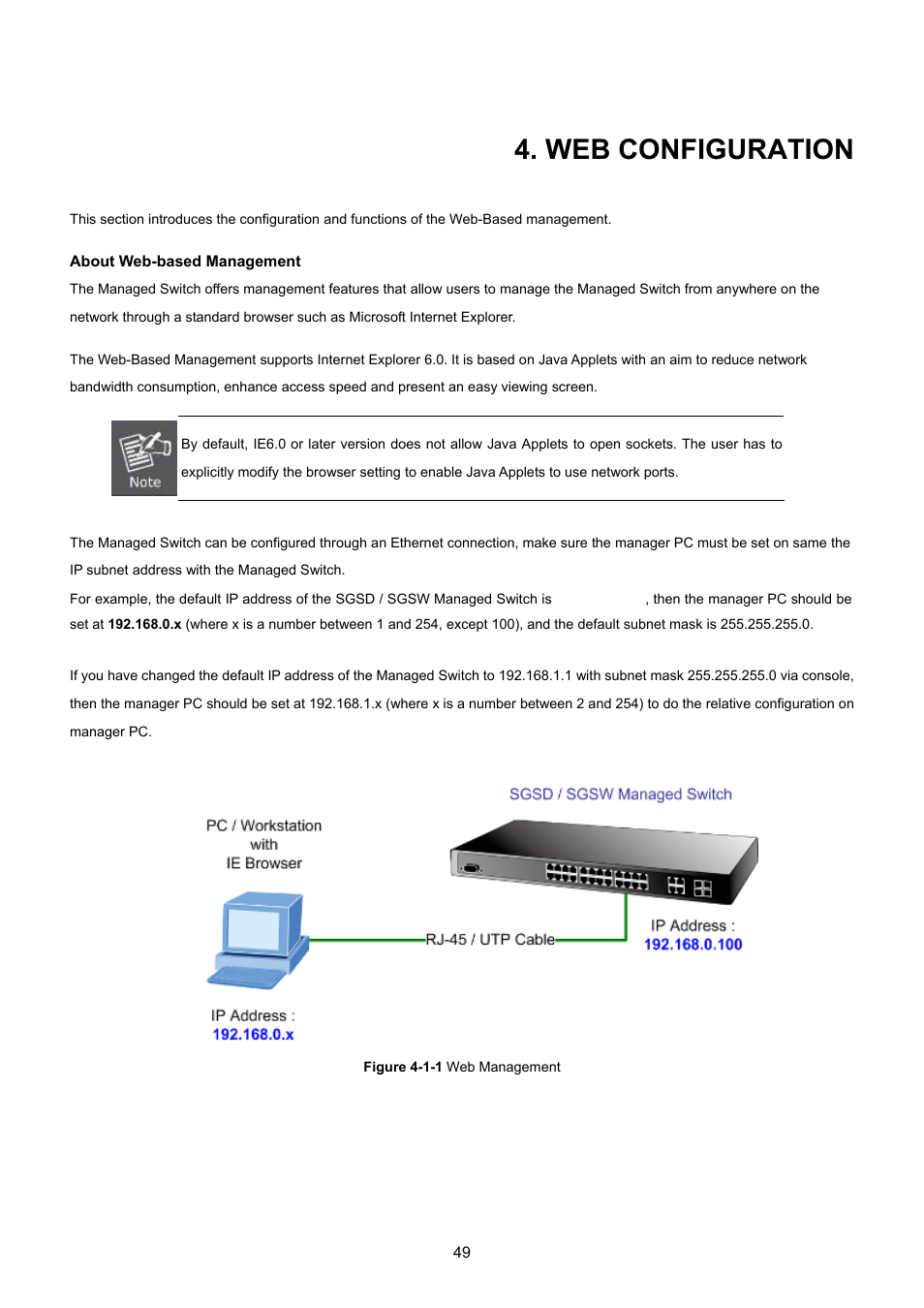 Web configuration | PLANET SGSD-1022 User Manual | Page 49 / 693