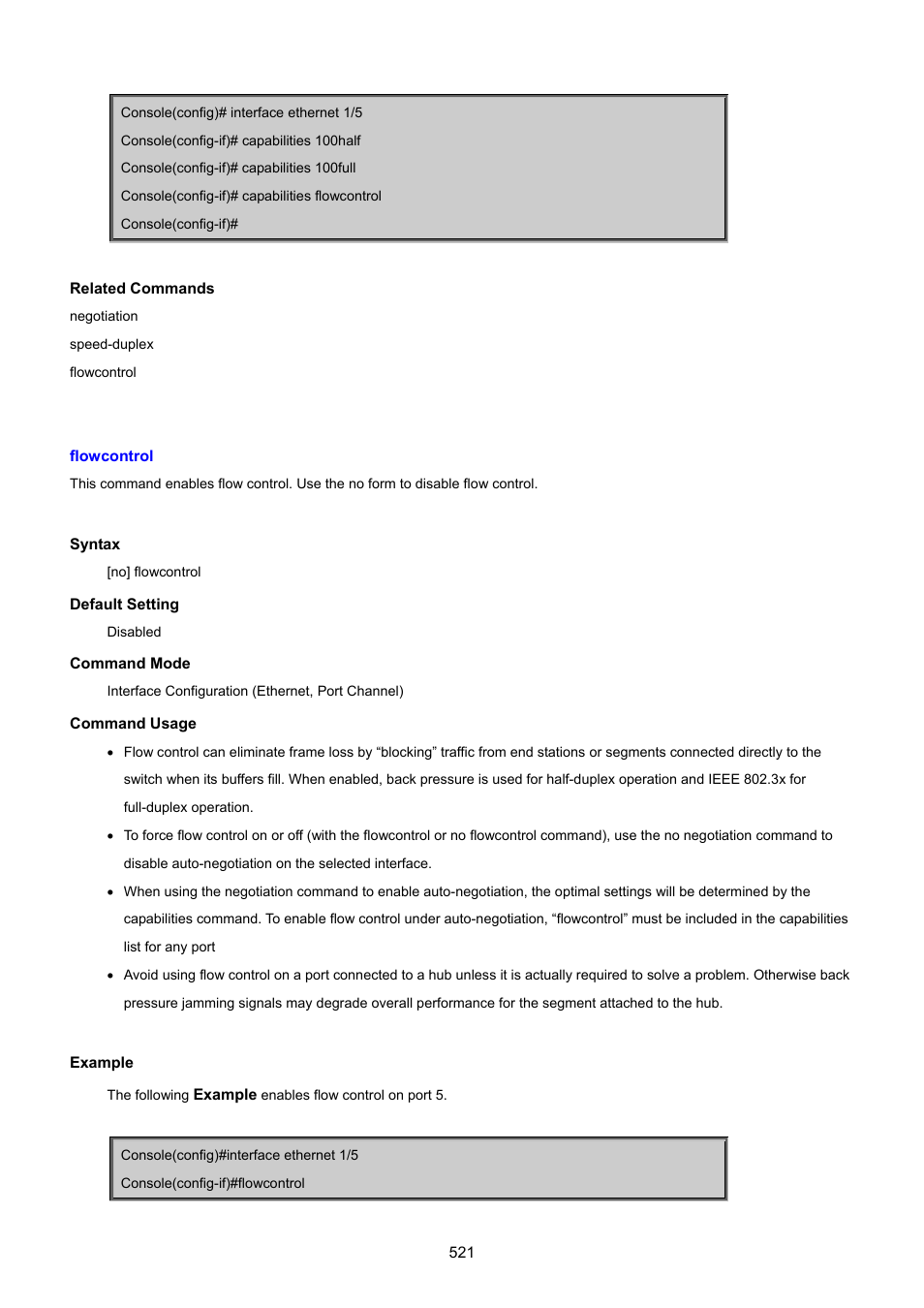 Flowcontrol | PLANET SGSD-1022 User Manual | Page 521 / 693