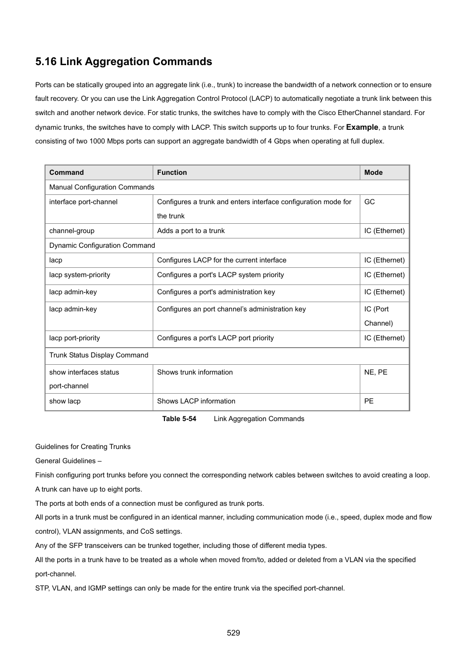 16 link aggregation commands | PLANET SGSD-1022 User Manual | Page 529 / 693