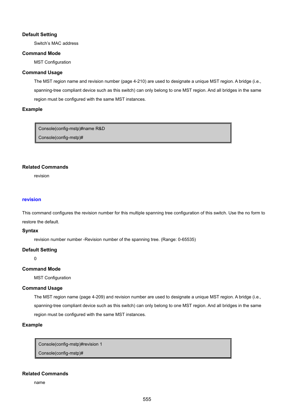 Revision | PLANET SGSD-1022 User Manual | Page 555 / 693