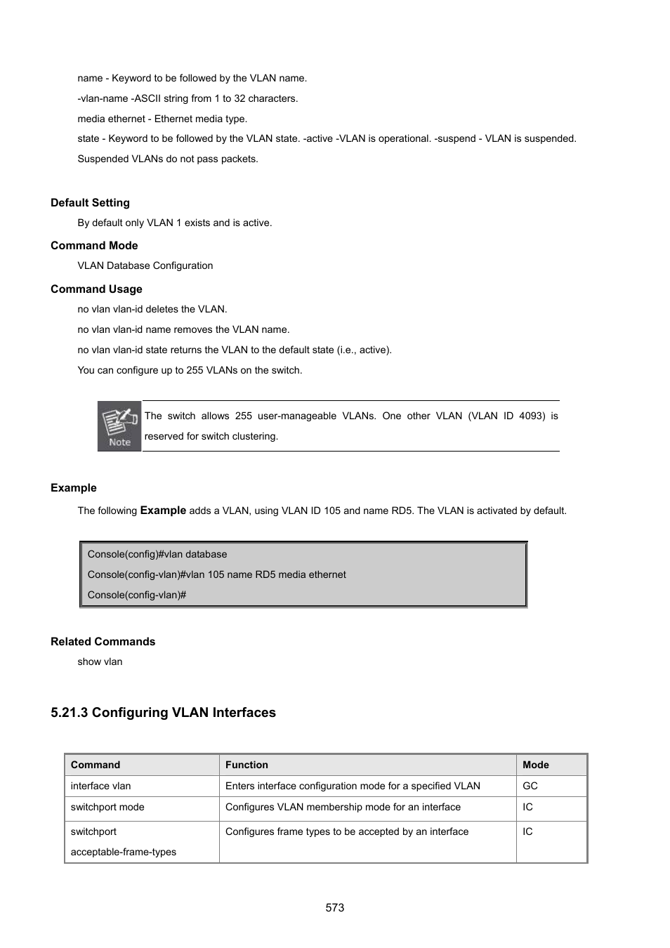 3 configuring vlan interfaces | PLANET SGSD-1022 User Manual | Page 573 / 693
