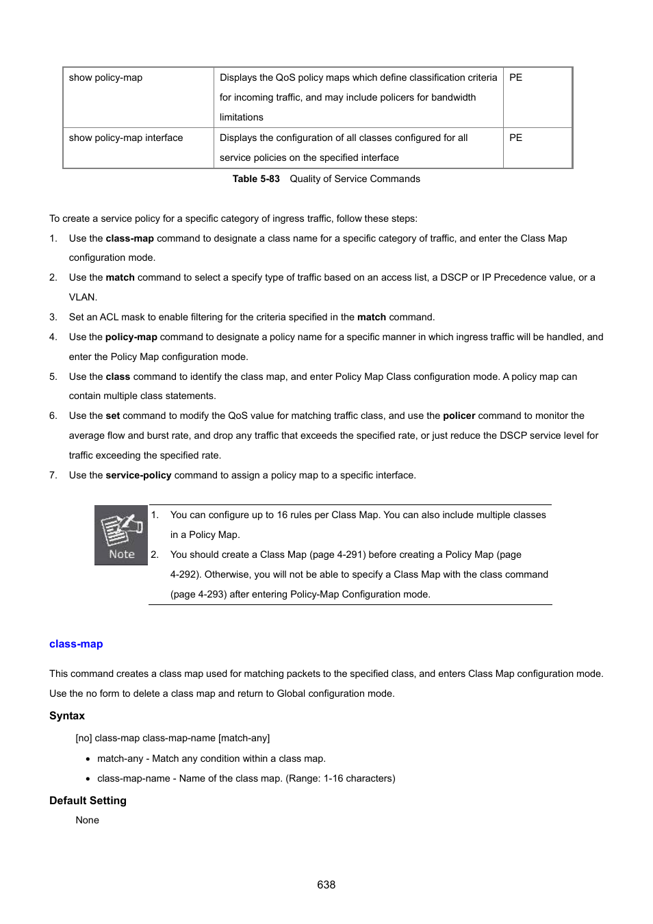 Class-map | PLANET SGSD-1022 User Manual | Page 638 / 693
