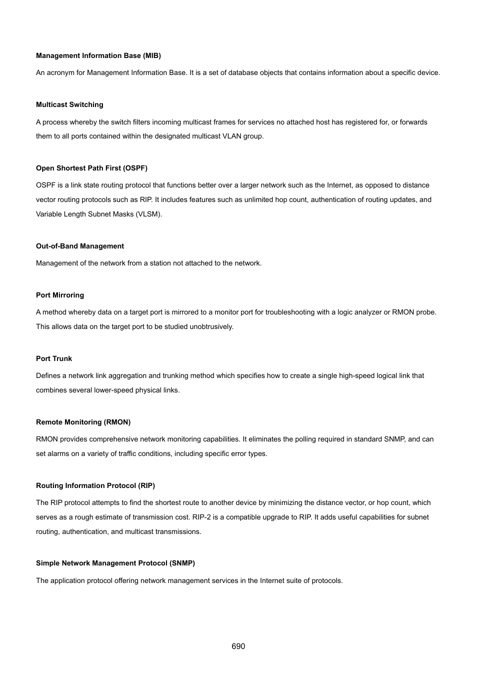 PLANET SGSD-1022 User Manual | Page 690 / 693