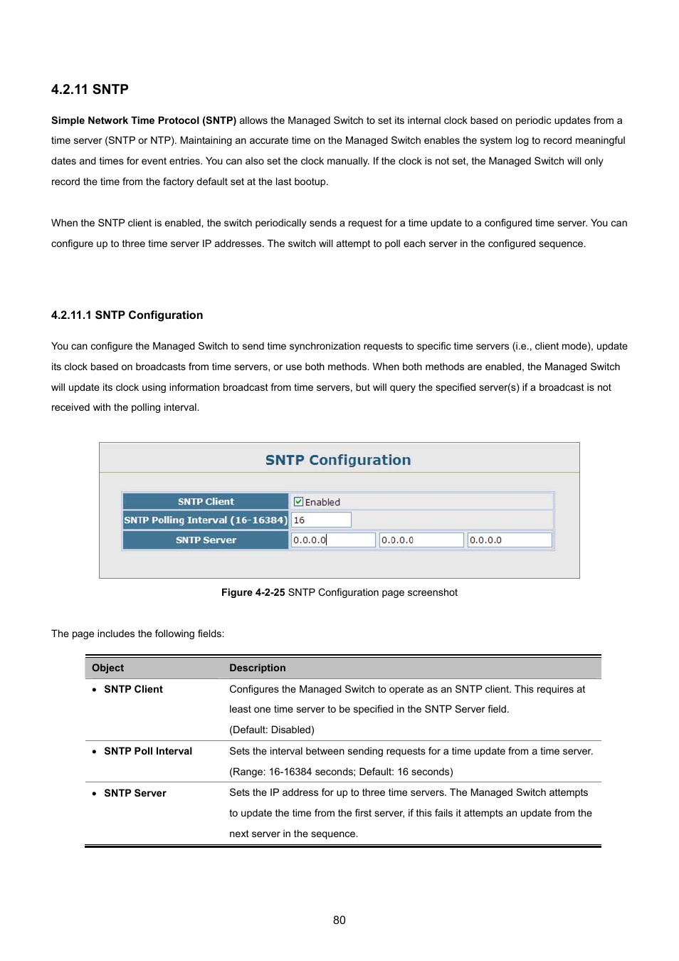 11 sntp, 1 sntp configuration | PLANET SGSD-1022 User Manual | Page 80 / 693