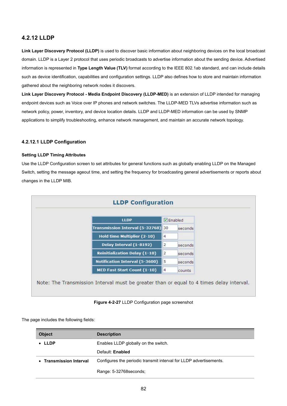 12 lldp, 1 lldp configuration | PLANET SGSD-1022 User Manual | Page 82 / 693