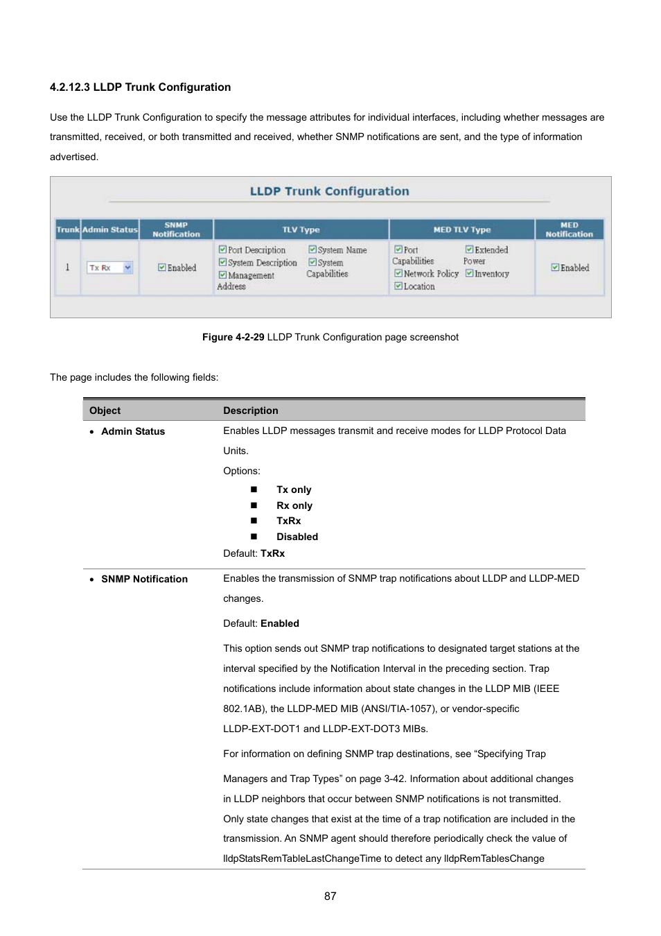 3 lldp trunk configuration | PLANET SGSD-1022 User Manual | Page 87 / 693