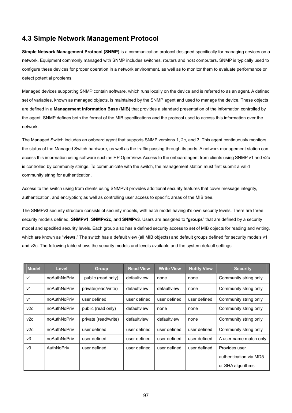 3 simple network management protocol | PLANET SGSD-1022 User Manual | Page 97 / 693