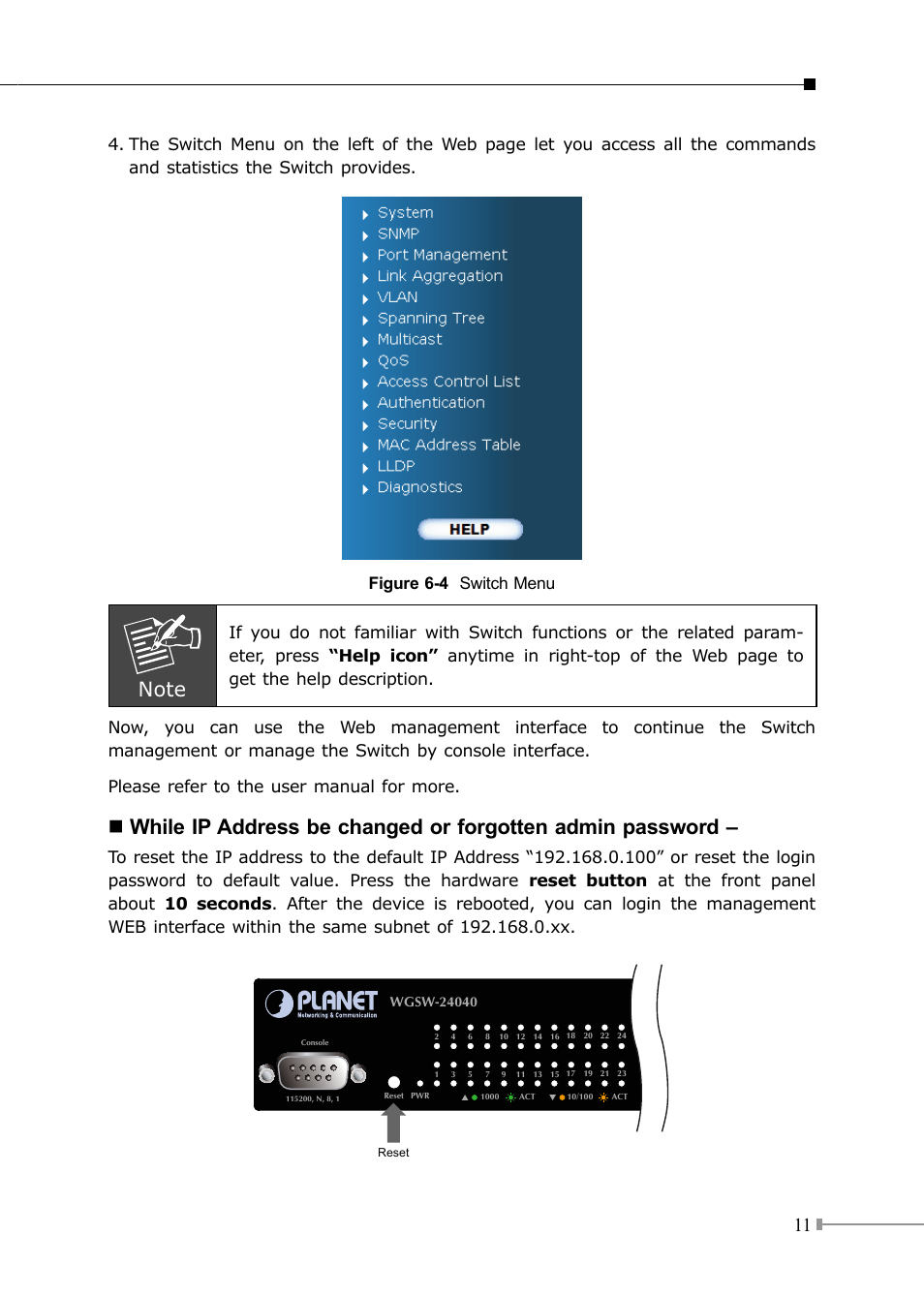 PLANET SGSW-24040 User Manual | Page 11 / 12