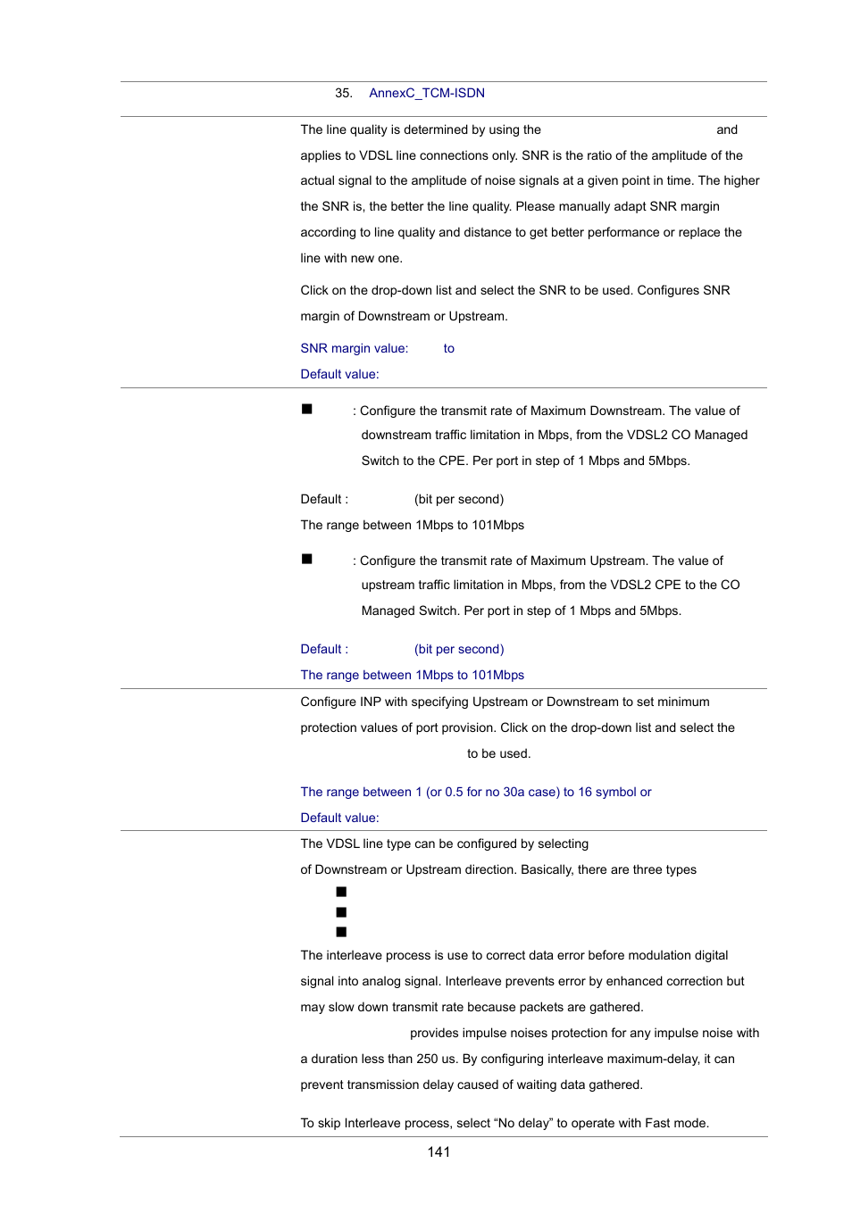 2 vdsl port status | PLANET VC-2400MR48 User Manual | Page 141 / 217