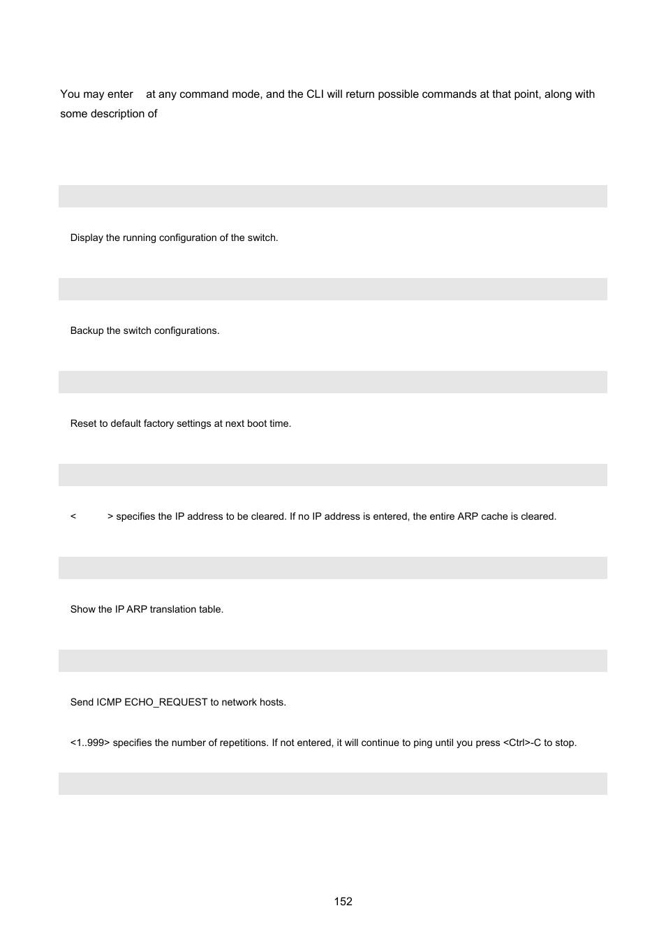 2 system commands, Command help | PLANET VC-2400MR48 User Manual | Page 152 / 217